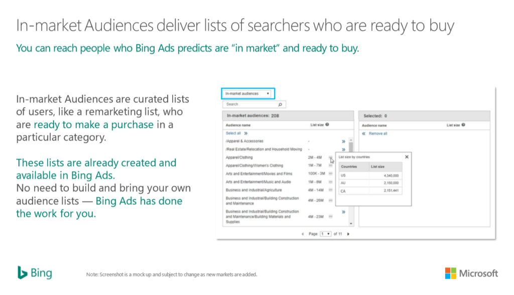 bing ads in-market audiences